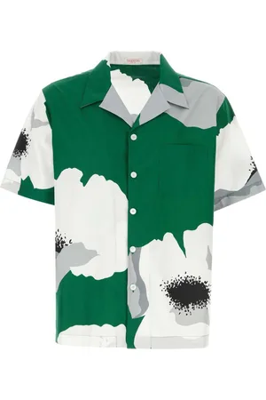 VALENTINO GARAVANI Flower Portrait-print bowling shirt