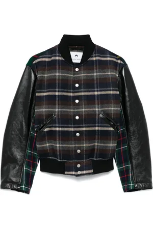 Marine Serre Regenerated tartan bomber jacket