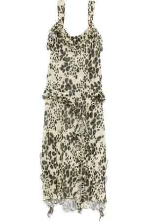 SIEDRES Animal-print long dress