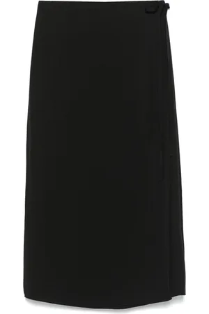 THEORY Wrap midi skirt