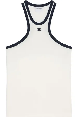 Courrèges Contrasting-trim scuba tank top
