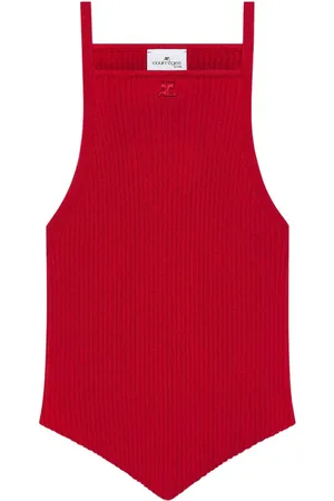 Courrèges Ribbed-knit tank top