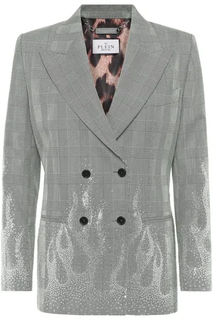 Philipp Plein Flame-appliqué blazer