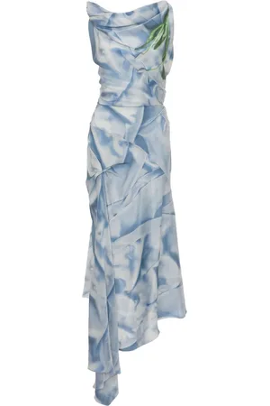 Victoria Beckham Draped asymmetric midi dress