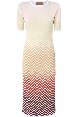Missoni Zigzag-woven midi dress