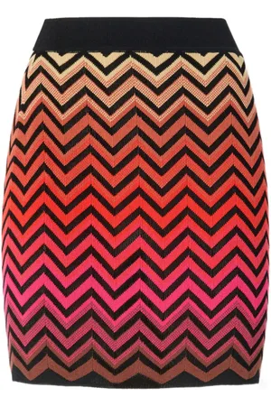 Missoni Zigzag-pattern degradé mini skirt
