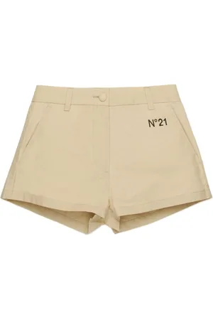 Nº21 Logo-embroidery shorts