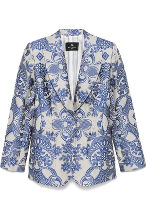 Etro Lace-motif single-breasted blazer