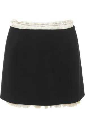 Victoria Beckham Ruched-detail mini skirt