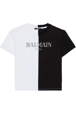 Balmain Two-tone cotton t-shirt