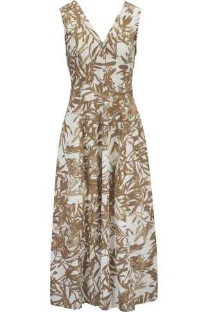 Brunello Cucinelli Herbarium-print midi dress