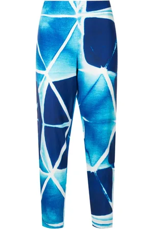 Lenny Niemeyer Abstract-print stretch-silk trousers
