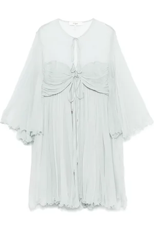 Chloé Pleated silk mini dress