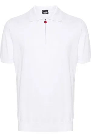 Kiton Fine-ribbed cotton polo shirt