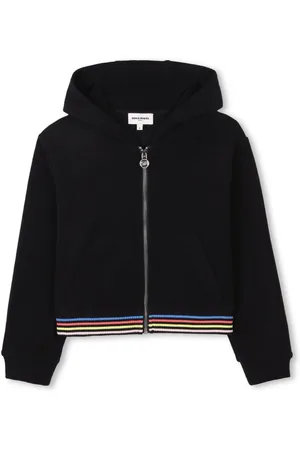 Sonia Rykiel Enfant Striped detail zipped hoodie