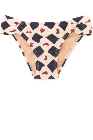 Lenny Niemeyer Graphic-print draped bikini bottoms