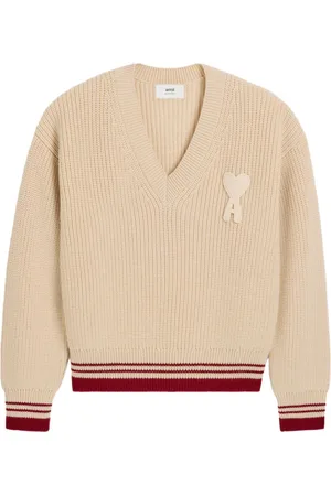Ami Ribbed V-neck sweater
