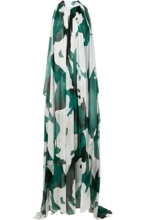 Lenny Niemeyer Abstract-print silk draped dress