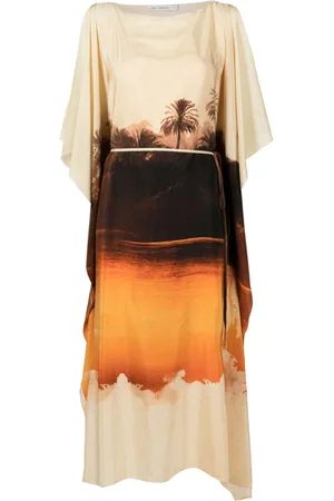 Lenny Niemeyer Landscape-print silk kaftan