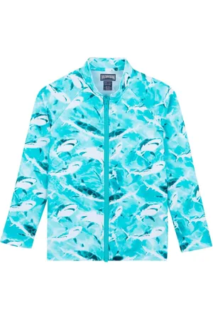 Vilebrequin Requins zip-up rashguard