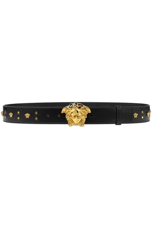 VERSACE La Medusa studded leather belt