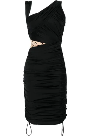 Marine Serre Draped jersey midi dress