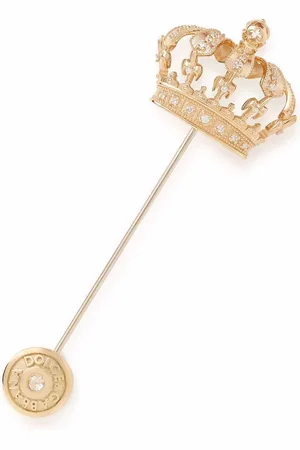 Dolce & Gabbana Crystal-embellished crown brooch