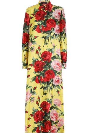 Dolce & Gabbana Floral-print maxi shirt dress