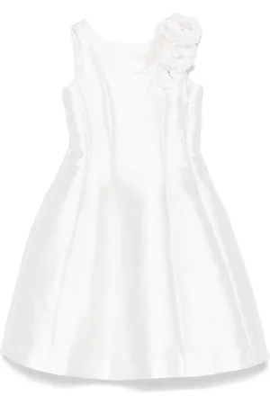 MONNALISA Floral-appliqué dress