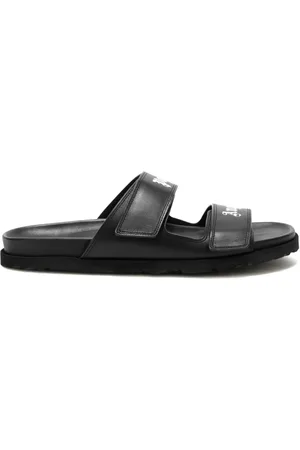 Palm Angels Logo leather sandals