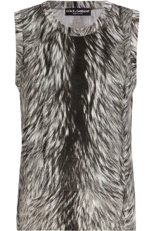 Dolce & Gabbana Fur-print tank top