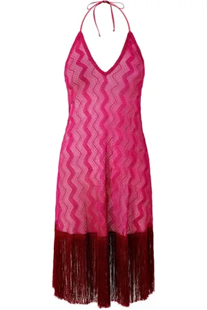 Missoni Zigzag fringed midi dress