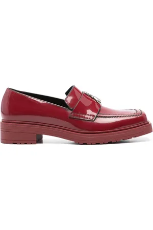 Patrizia Pepe Square toe leather loafers