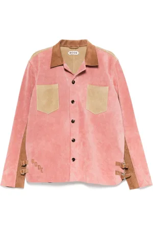 BODE Bucked multi suede work shirt jacket