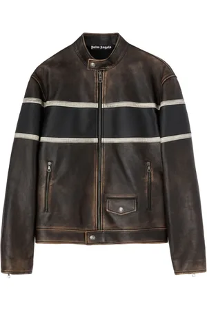 Palm Angels Crystal Pin-Up byker jacket