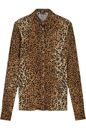 VERSACE Leopard-print shirt