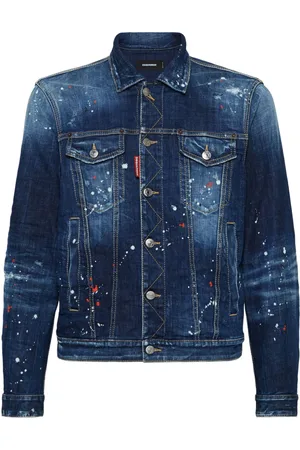 Dsquared2 Paint-splattered denim jacket