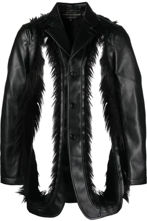 Comme des Garçons Cutout faux-fur blazer