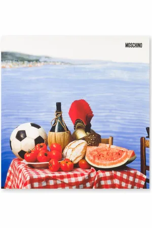 Moschino Table-print scarf