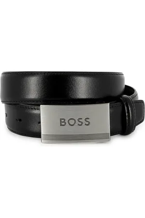 HUGO BOSS Logo-buckle leather belt