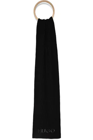 HUGO BOSS Logo-embroidered scarf