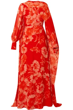 Erdem Draped long-sleeve gown