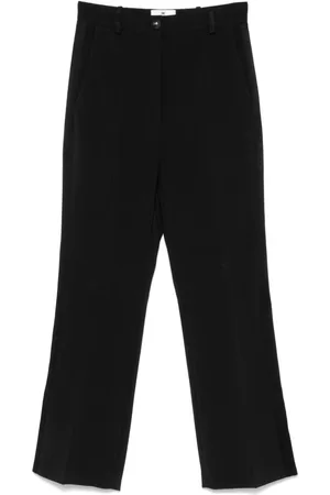 Elisabetta Franchi Satin-trim crepe trousers