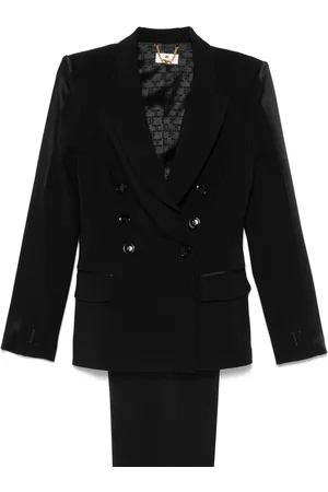 Elisabetta Franchi Double-breasted crepe suit