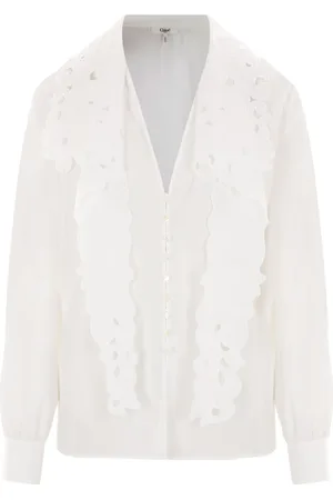 Chloé Embroidered lavallière shirt