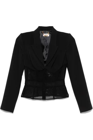 Elisabetta Franchi Panelled tulle blazer