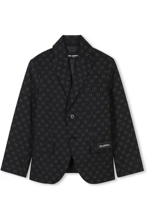 Karl Lagerfeld Logo-jacquard blazer