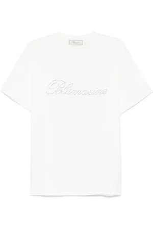 BLUMARINE Logo-appliqué T-shirt