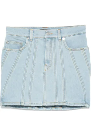 MUGLER Spiral-detail mini skirt