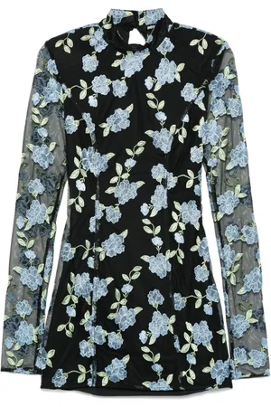 ROTATE Mesh longsleeved mini dress